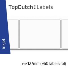 TopDutch Labels 76x127mm glanzend papier