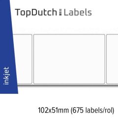 TopDutch Labels 102x51mm mat papier