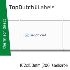 TopDutch Labels 102x150mm Sendcloud verzendetiketten 1 rol á 300 labels