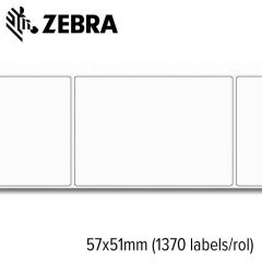 Zebra Z-Select 2000D 57x51mm tag voor desktop printers (1370 labels/rol) 12 rollen