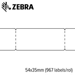 Zebra Z-Select 2000D 54x35mm tag voor desktop printers (967 labels/rol) 12 rollen