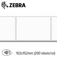 Zebra RFID (UHF) papieren label 2000T 102x152mm voor desktop printer (200 labels/rol)