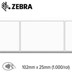 Zebra RFID (UHF) papieren label 2000T 102x25mm voor desktop printer (1000 labels/rol)