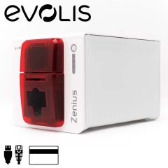 Evolis Zenius Expert cardprinter enkelzijdig magneetstrip encoder rood USB/ethernet