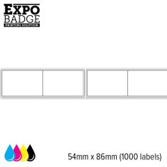 ExpoBadge 54x86mm 1 box á 1000 stuks
