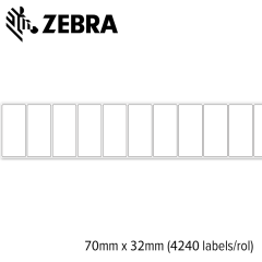Zebra Z-Select 2000T 70x32mm voor mid-range en high-end printers (4.240 labels/rol) 8 rollen