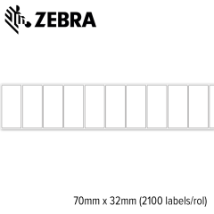 Zebra Z-Ultimate wit 3000T glanzend 70x32mm (2100 labels) 12 rollen