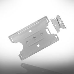 Bh 021 005   badgehouder bh 021 open met draaibare clip wit
