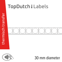 TopDutch Labels 30mm diameter mat kunststof met NTAG 216 (per stuk)
