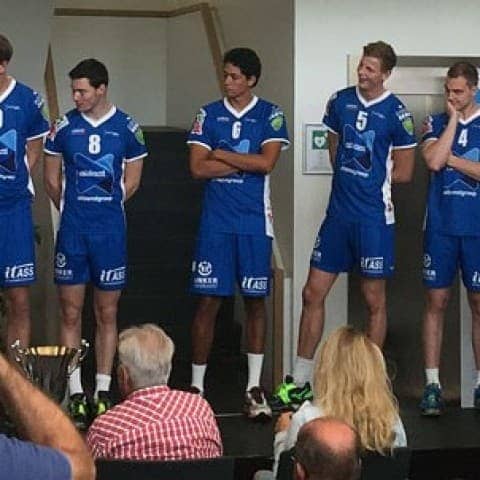 Presentatie landskampioen volleybalteam Abiant Lycurgus