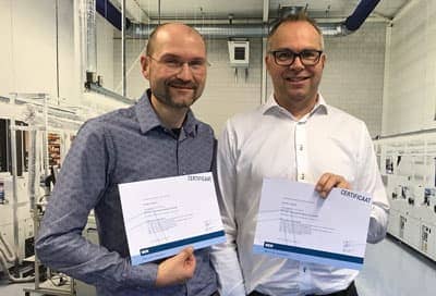 Lars en Harald met het behaald NEN certificaat