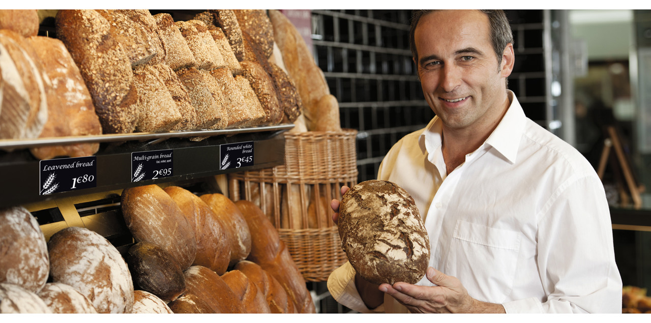 bakkerij met toonbankkaarten