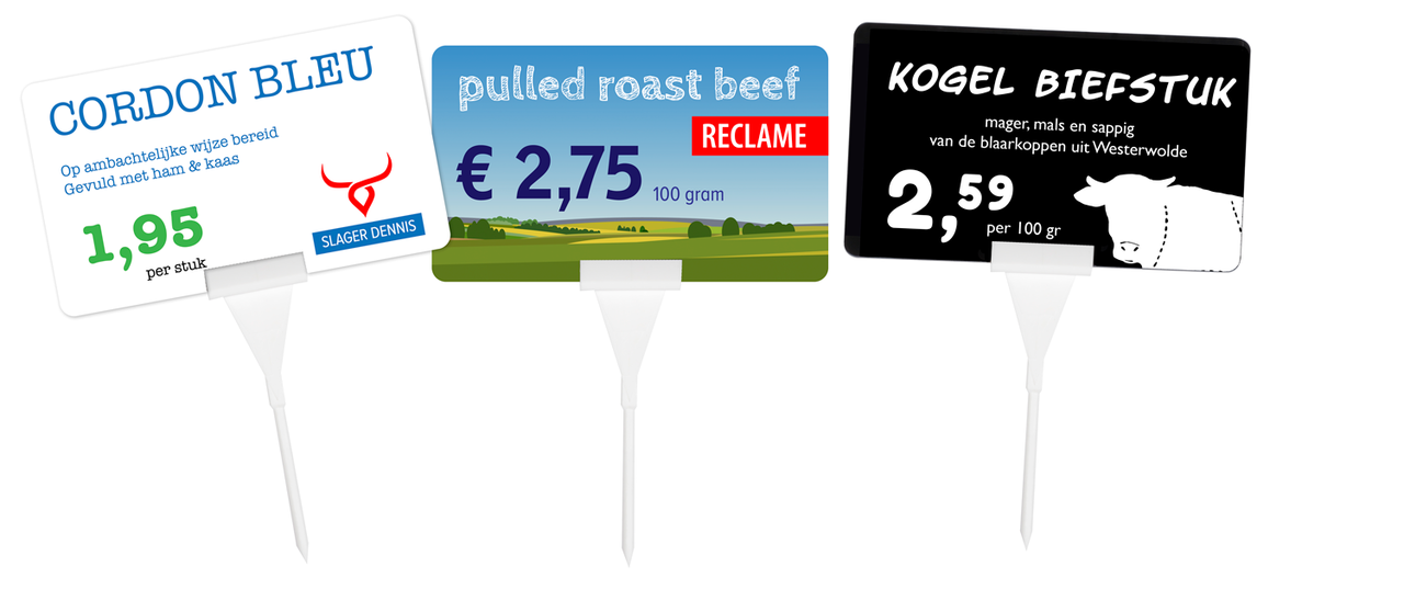 voorbeeld prijskaartjes